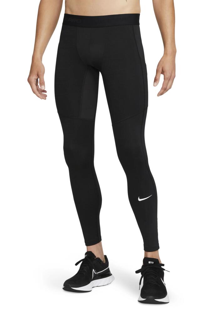 Nike Pro Warm Dri-FIT Tights in Black/White Cover