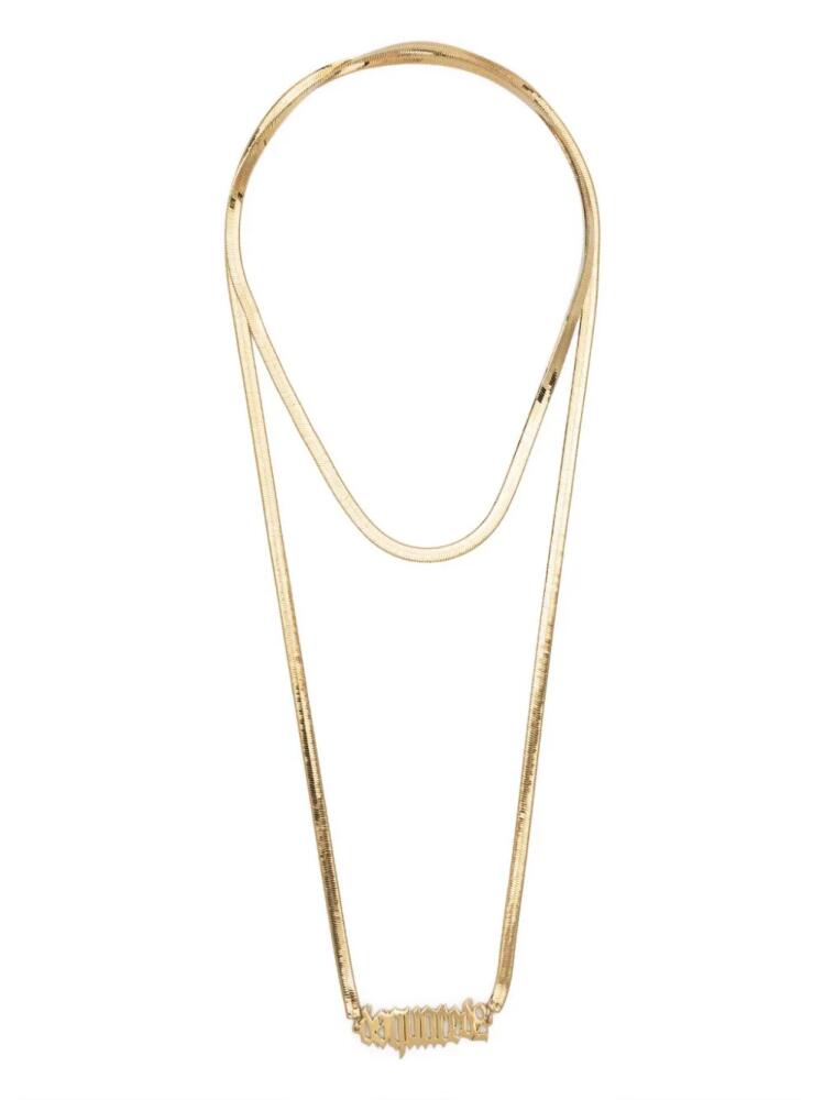 DSQUARED2 logo-plaque polished necklace - Gold Cover