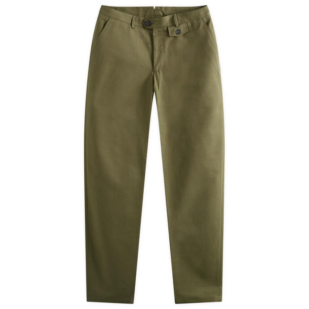 Oliver Spencer Men's Fishtail Trousers in Green Cover