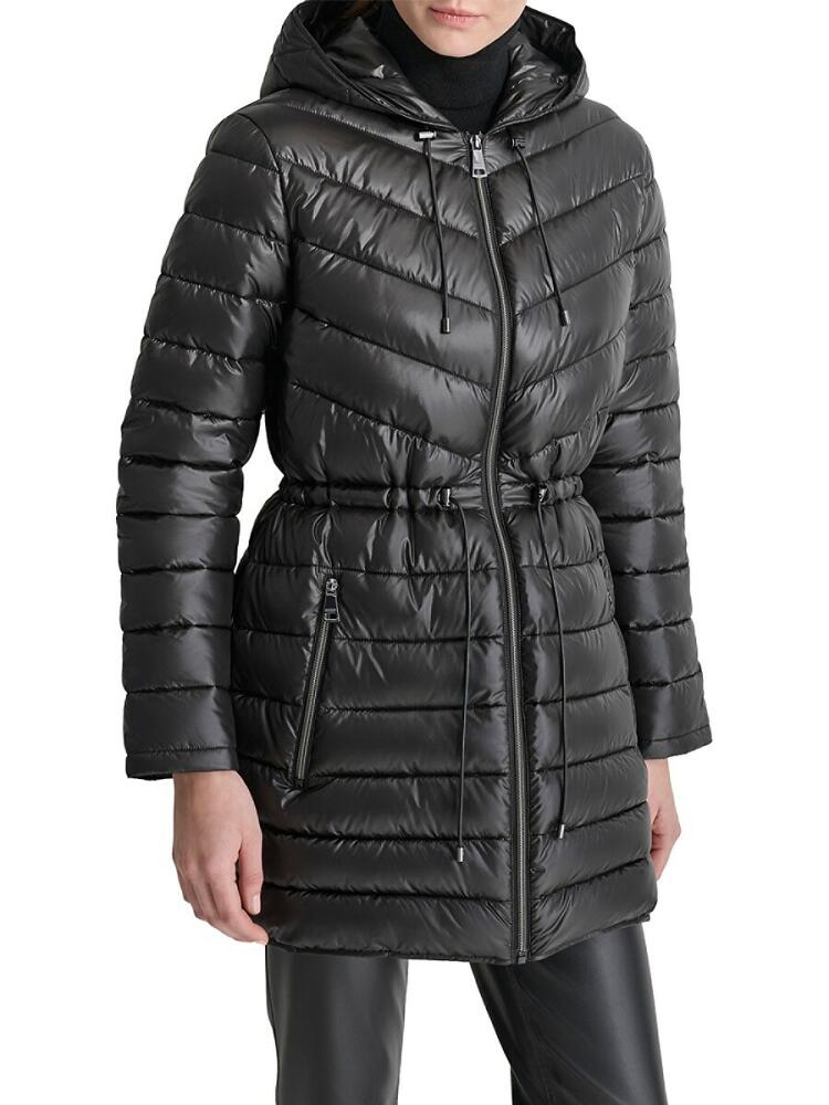 DKNY Women's Anorak Puffer Coat - Black Cover