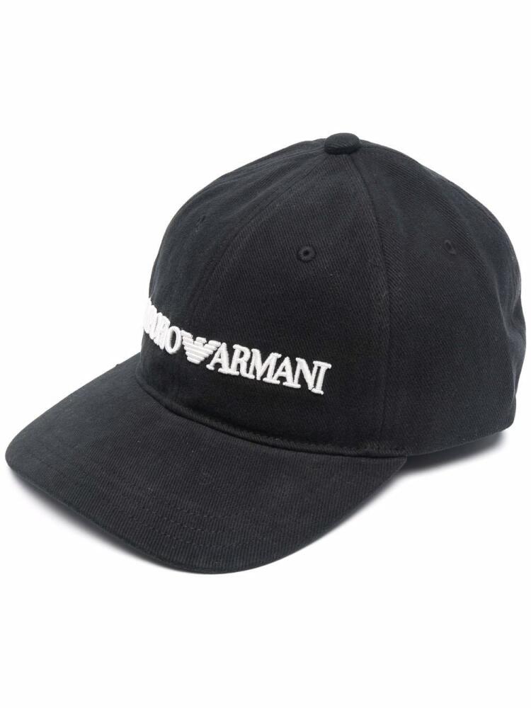 Emporio Armani embroidered-logo baseball cap - Black Cover