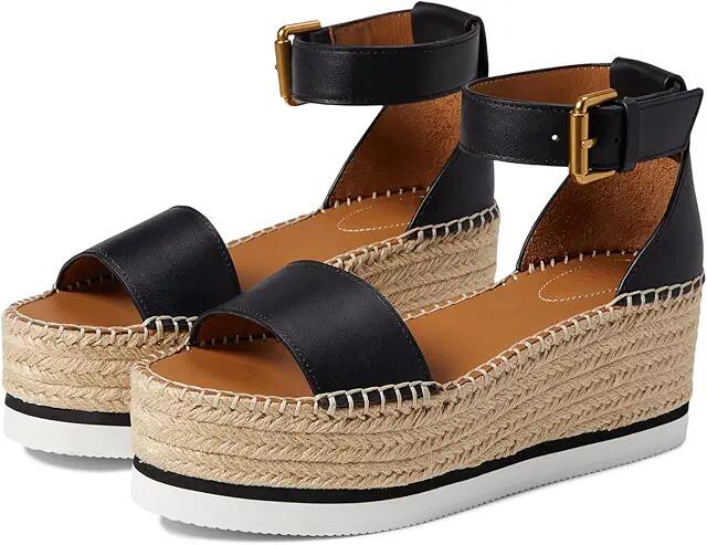 See by Chloe Glyn Espadrille Wedge Platform (Black) Women's Shoes Cover