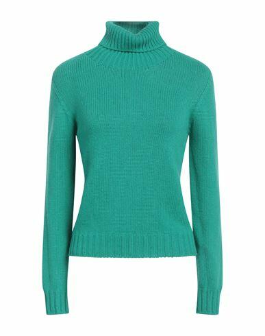 Aragona Woman Turtleneck Green Cashmere Cover