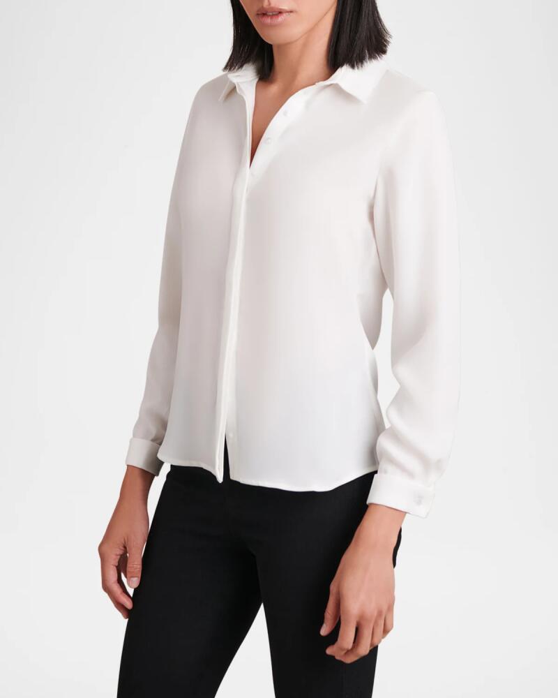 Anne Fontaine Sagane Button-Down Crepe Shirt Cover