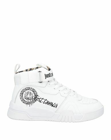 Just Cavalli Woman Sneakers White Leather Cover