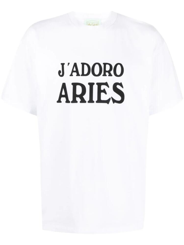 Aries J'Adoro Aries cotton T-shirt - White Cover