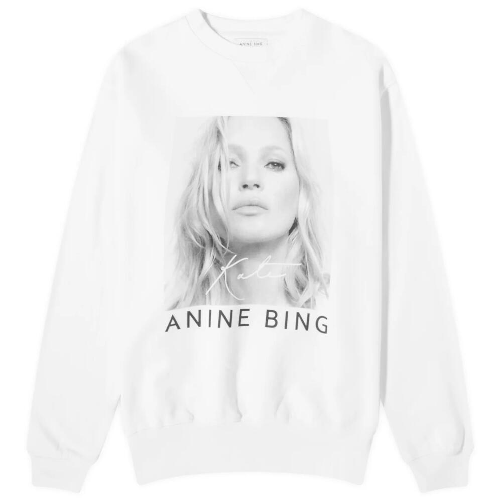 Anine Bing Women's Ramona Kate Moss Sweatshirt in White Cover