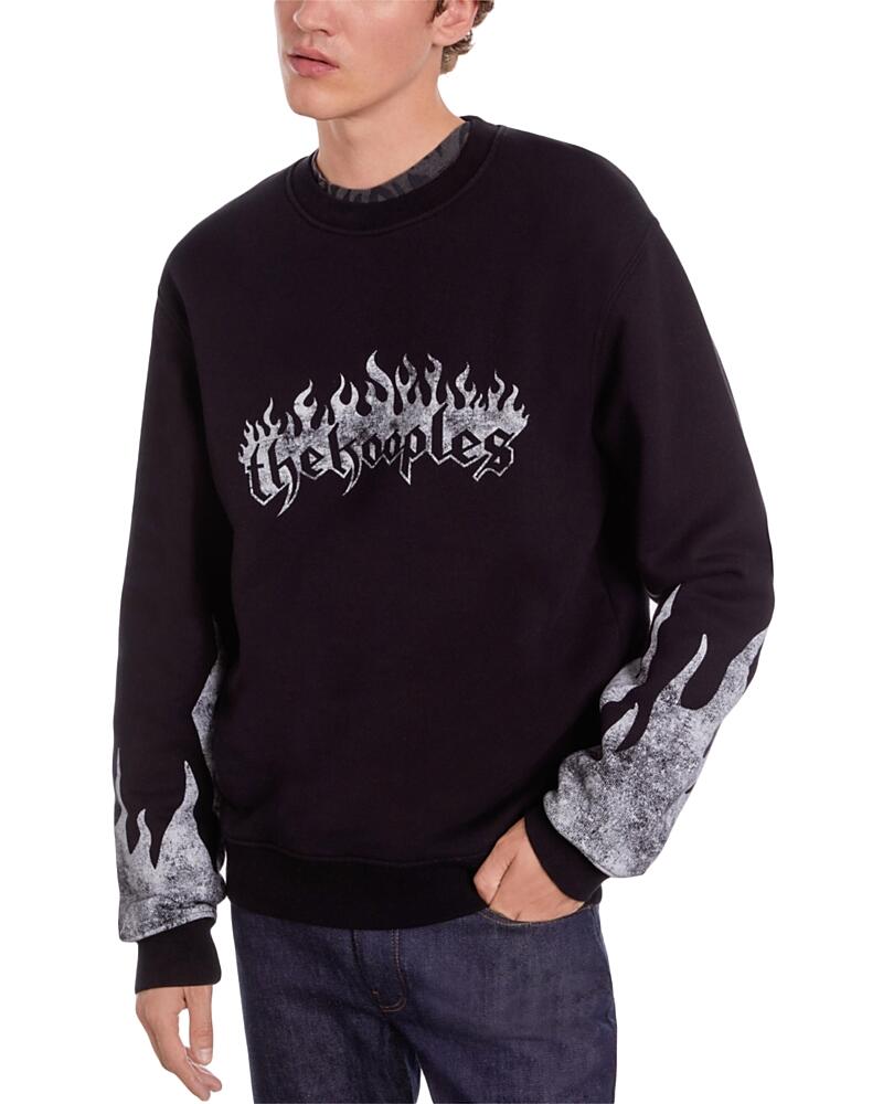 The Kooples Cotton Printed Relaxed Fit Crewneck Sweatshirt Cover