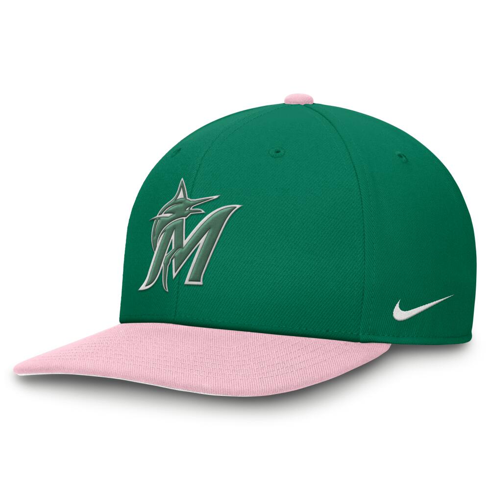 Miami Marlins Malachite Pro Nike Unisex Dri-FIT MLB Adjustable Hat in Green Cover