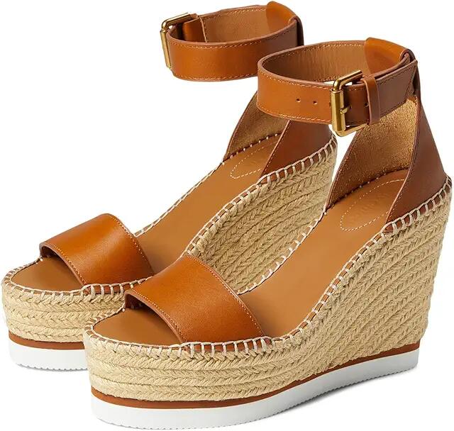 See by Chloe Glyn Espadrille Wedge (Tan) Women's Wedge Shoes Cover