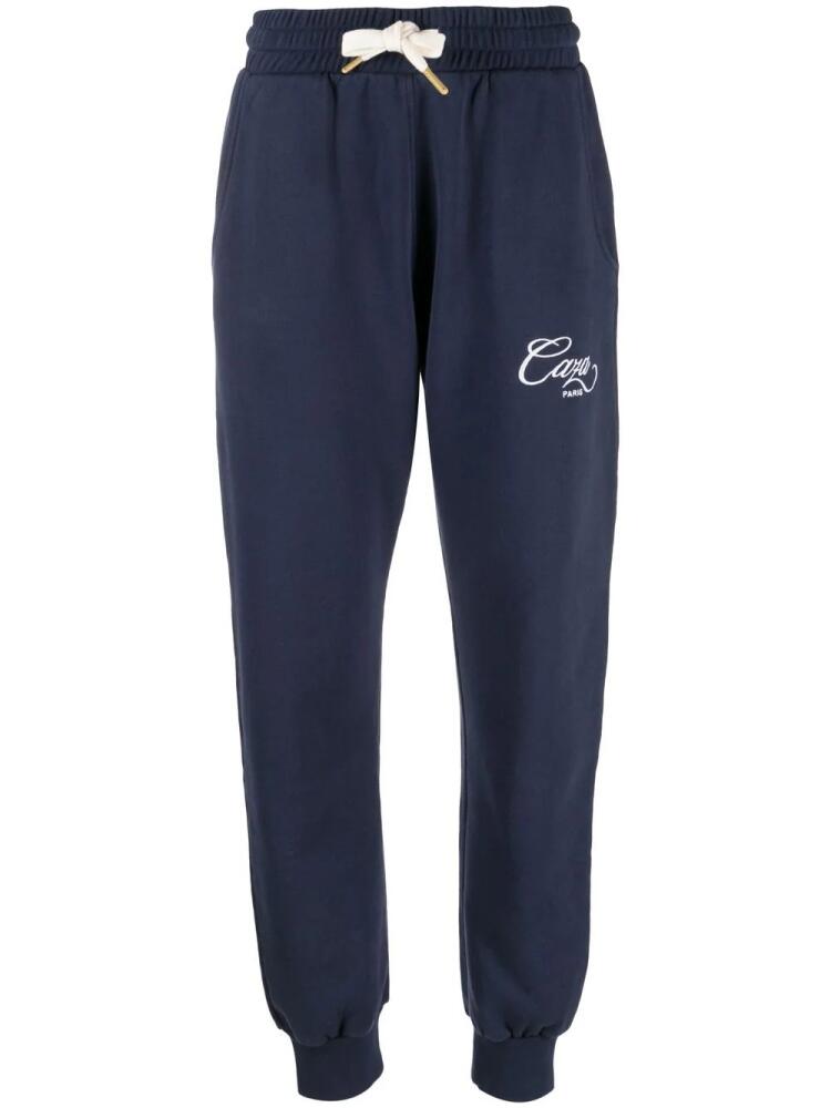 Casablanca Caza embroidered track pants - Blue Cover