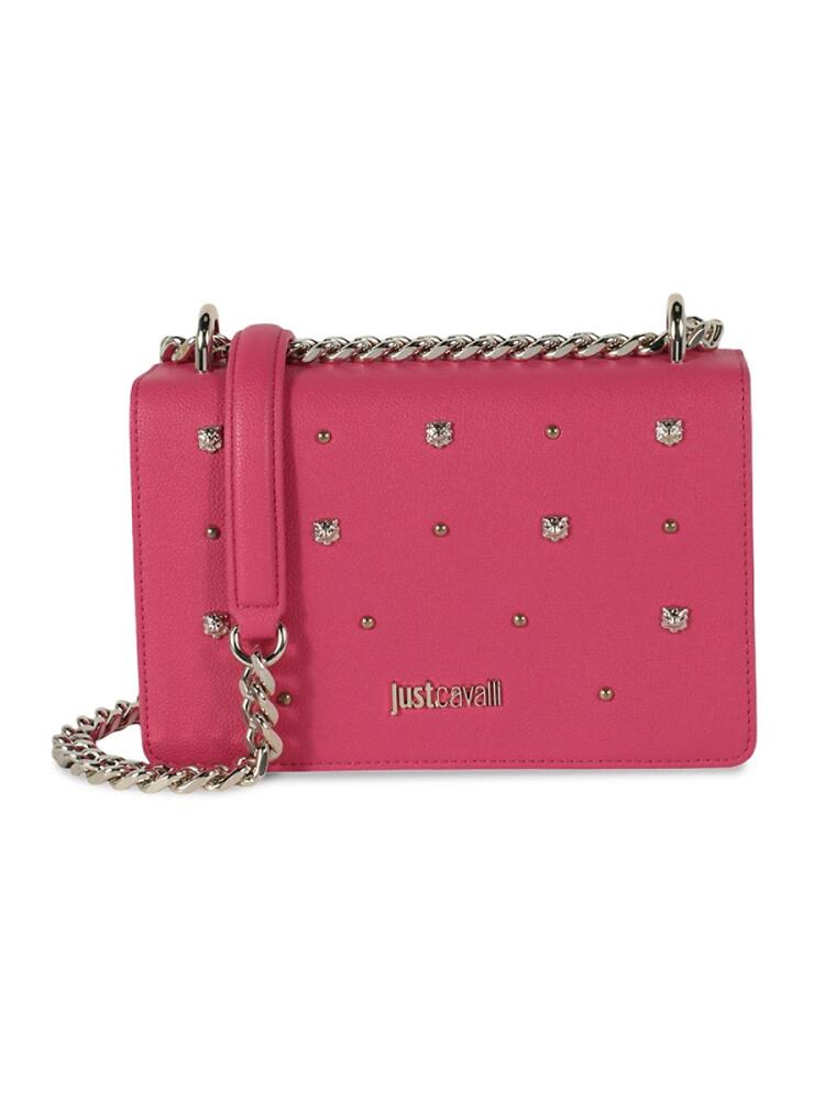 Just Cavalli Women's Studded Chain Crossbody Bag - Fuchsia Cover