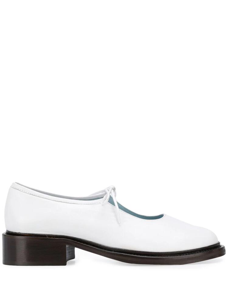 Nicole Saldaña Fabian 40mm lace-up loafers - White Cover