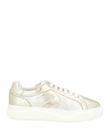 Voile Blanche Woman Sneakers Platinum Leather Cover