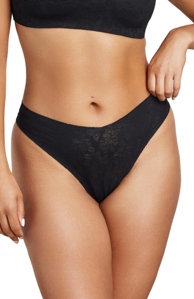 Siella Women's Soft Lace Thong in Black Cover