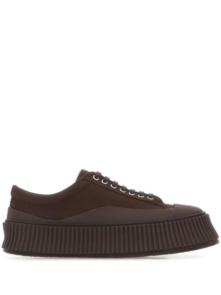 Jil Sander canvas sneakers - Brown Cover