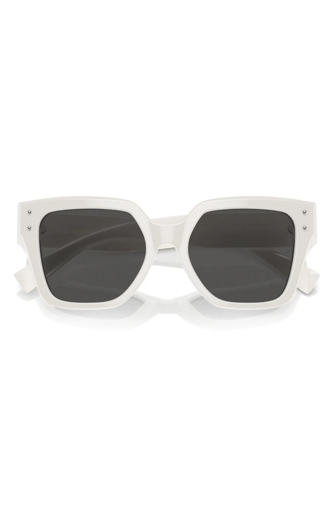 Dolce & Gabbana 52mm Square Sunglasses in White Cover