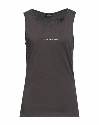 North Sails Woman T-shirt Steel grey Cotton, Bamboo Cover