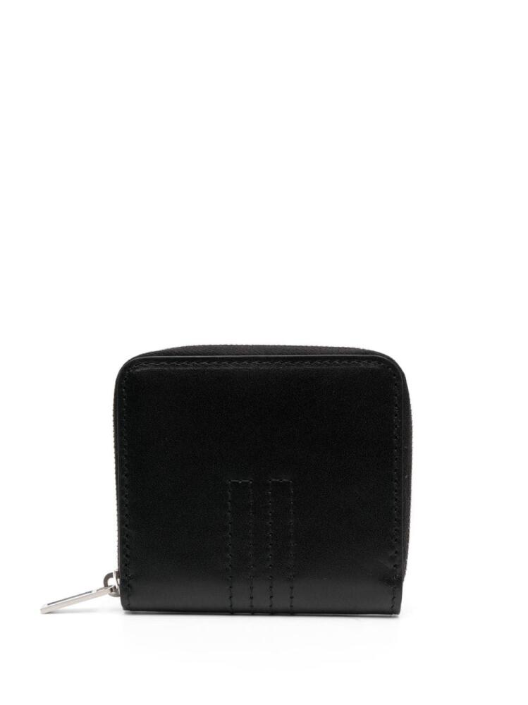 Rick Owens logo-stitch leather wallet - Black Cover