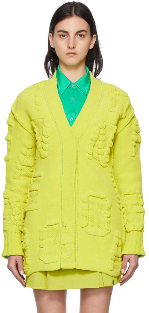 Bottega Veneta Yellow Nylon Cardigan Cover