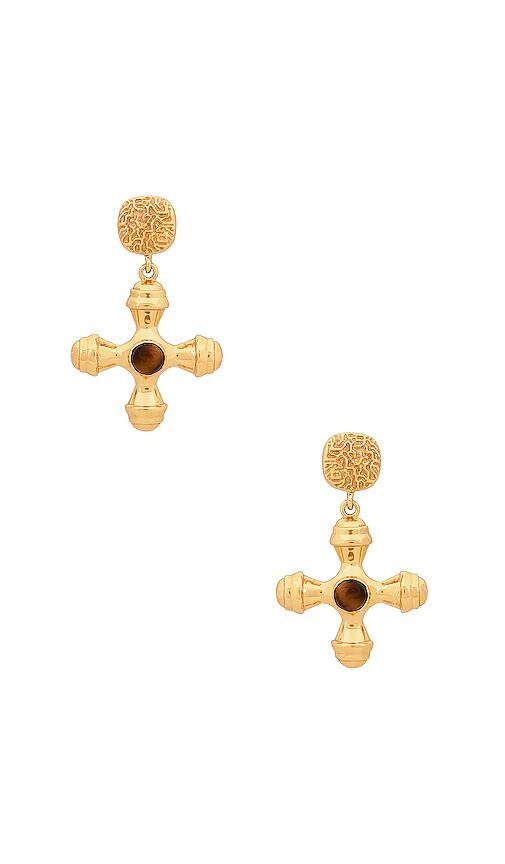 AUREUM Aurora Earrings in Metallic Gold Cover