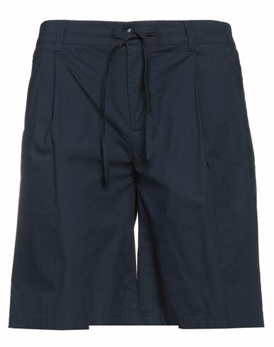 Grey Daniele Alessandrini Man Shorts & Bermuda Shorts Navy blue Cotton, Elastane Cover