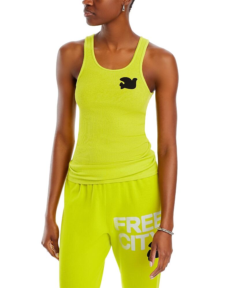 Freecity Cotton Ribbed Logo Tank Cover