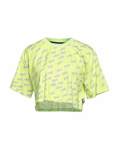 Shoe Woman T-shirt Acid green Cotton Cover