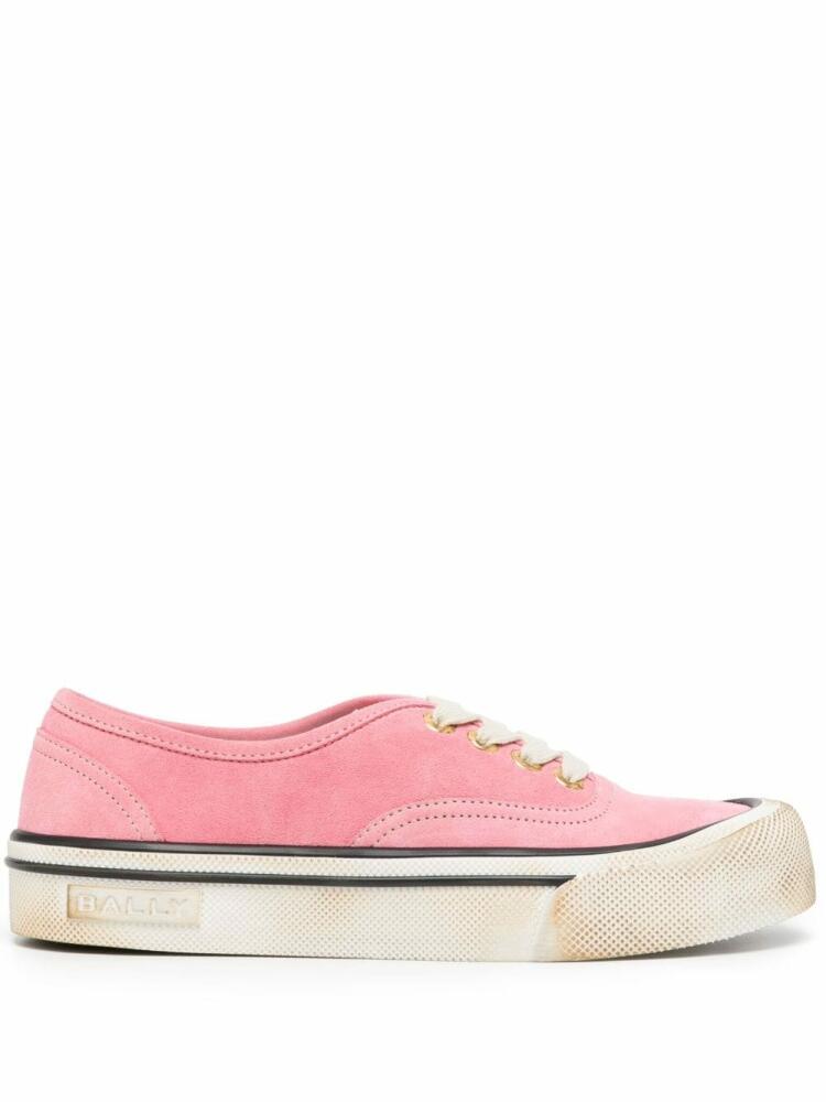 Bally Lyder suede low-top sneakers - Pink Cover