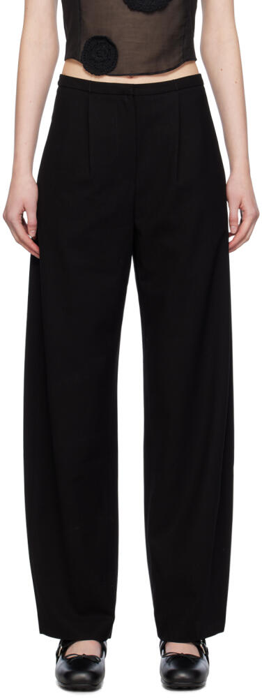 OPEN YY SSENSE Exclusive Black Volume Tuck Trousers Cover