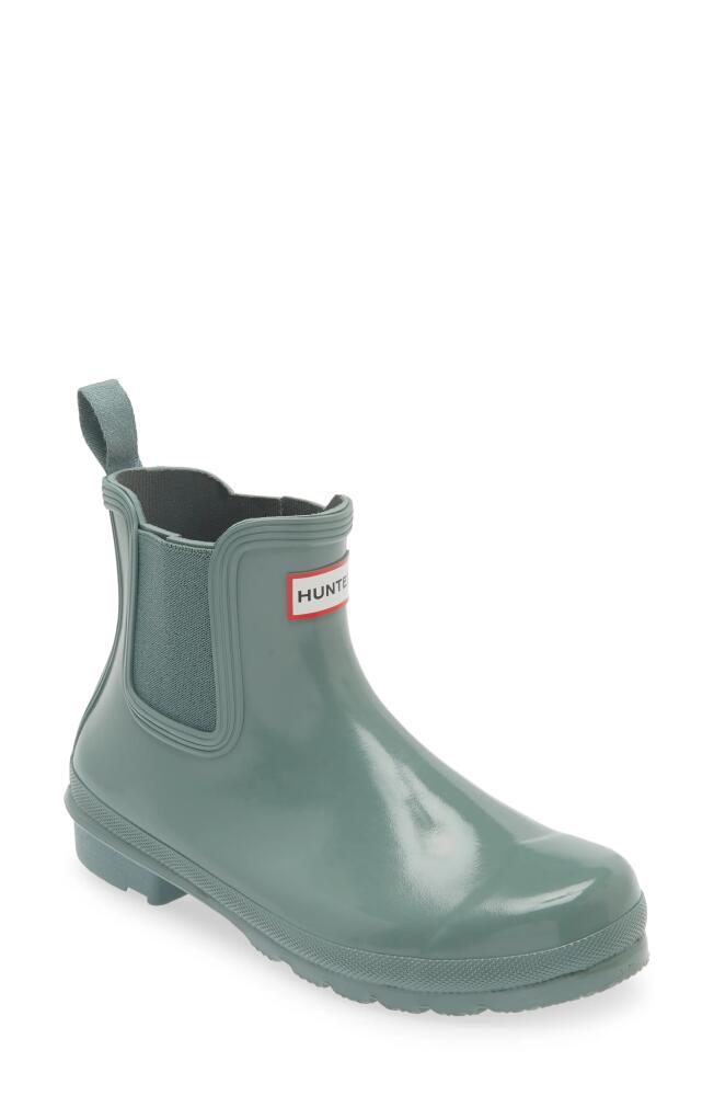 Hunter Original Gloss Waterproof Chelsea Boot in Sweet Gale Green Cover