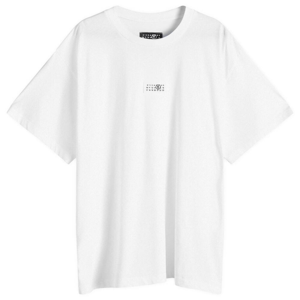 MM6 Maison Margiela Men's Number Label T-Shirt in White Cover