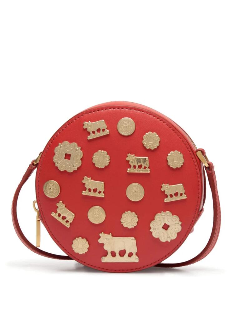 Bally embellished leather shoulder bag - Red Cover