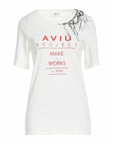 Aviù Woman T-shirt Cream Cotton, Linen Cover