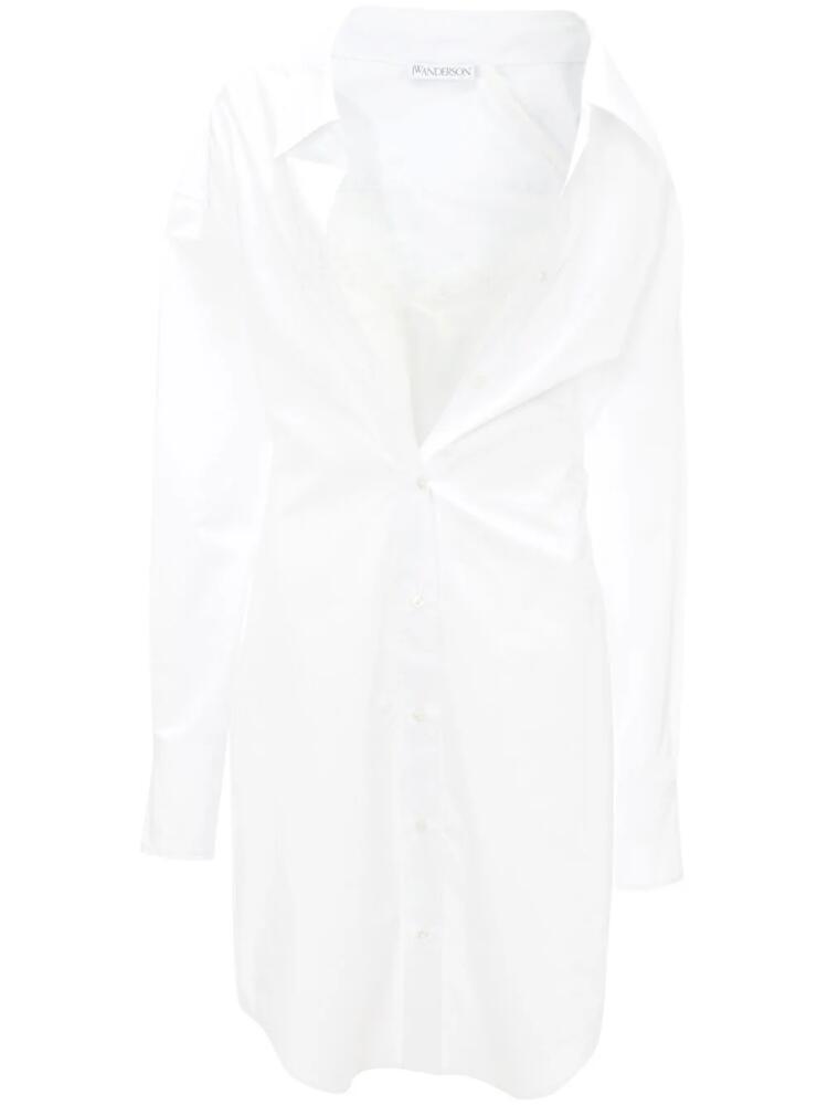 JW Anderson lace-detail shirt dress - White Cover