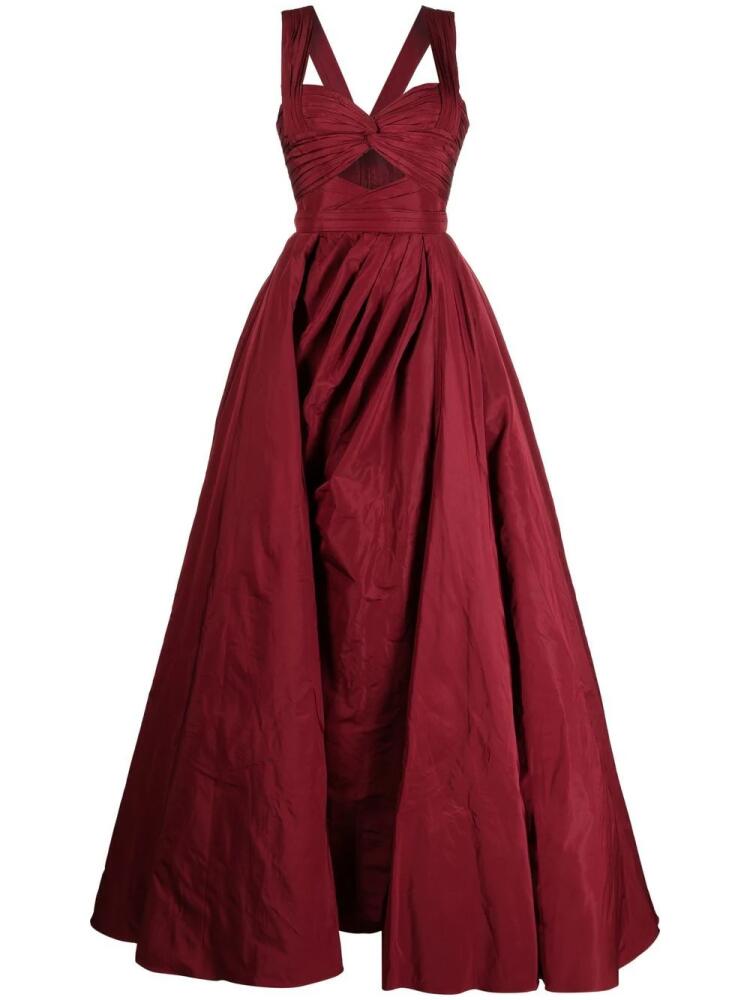 Zuhair Murad cut-out taffeta gown - Red Cover