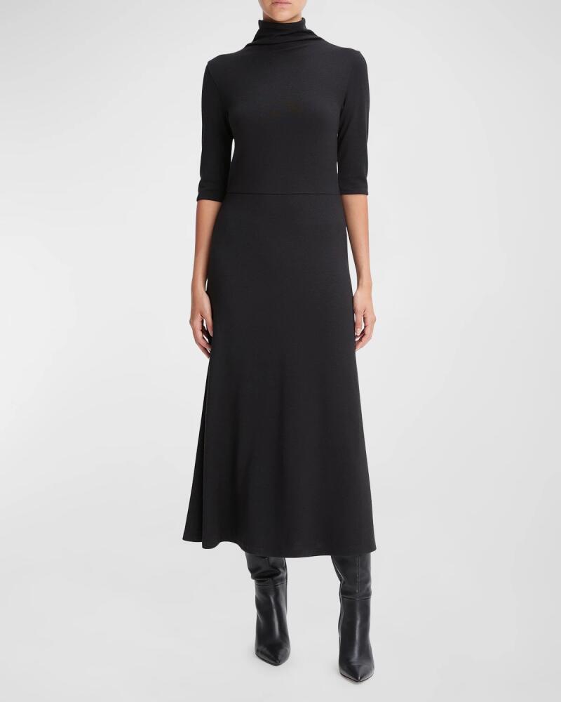 Vince Elbow-Sleeve Turtleneck Midi Dress Cover