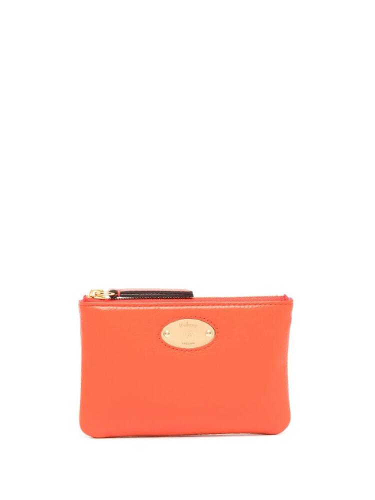 Mulberry logo-embellished zip cardholder - Orange Cover