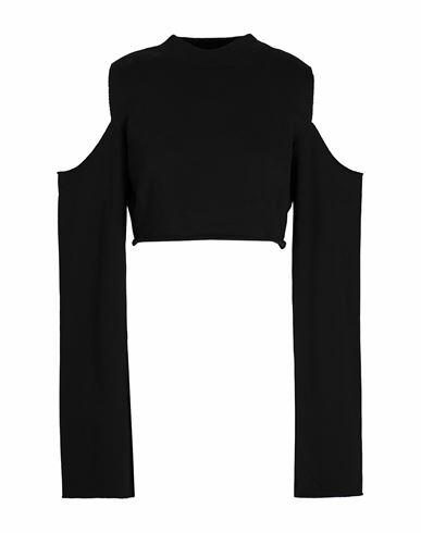 8 By Yoox Organic Cotton Shoulder Cut-out Sweatshirt Woman Sweatshirt Black Organic cotton Cover