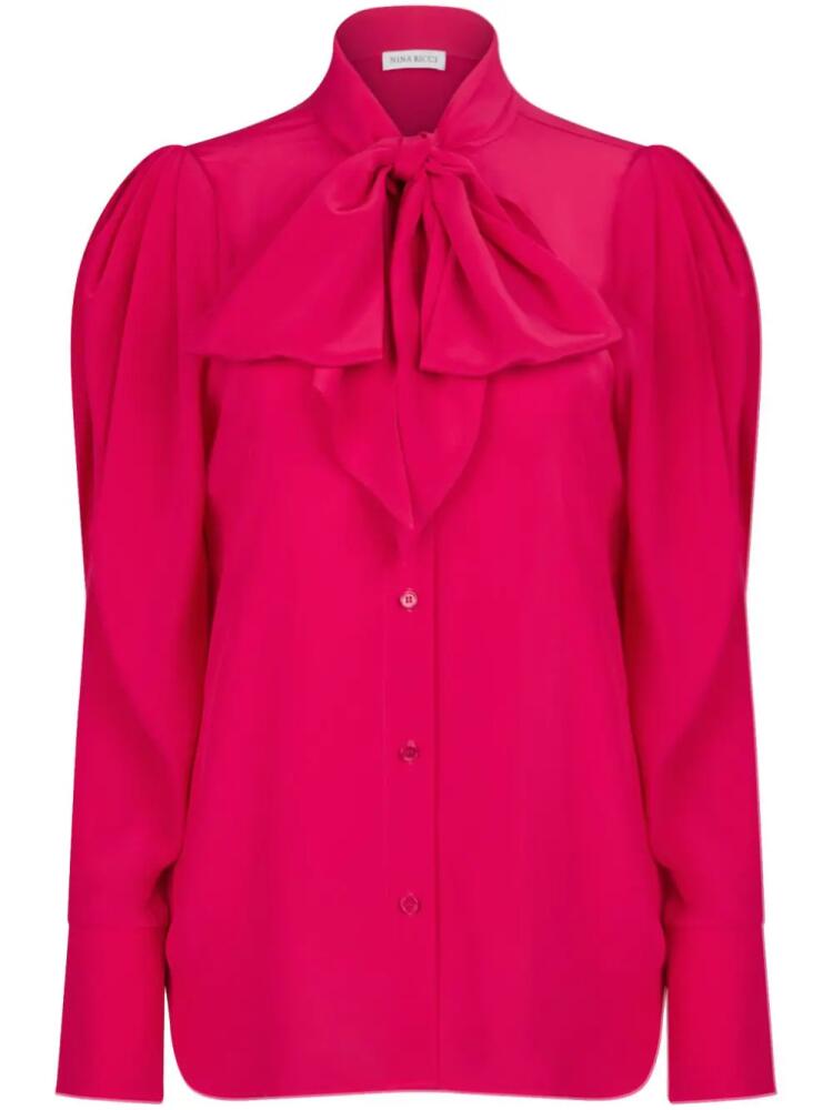 Nina Ricci tie-neck silk blouse - Pink Cover