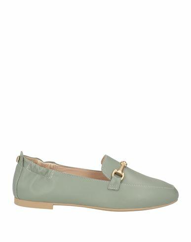 Nero Giardini Woman Loafers Sage green Leather Cover