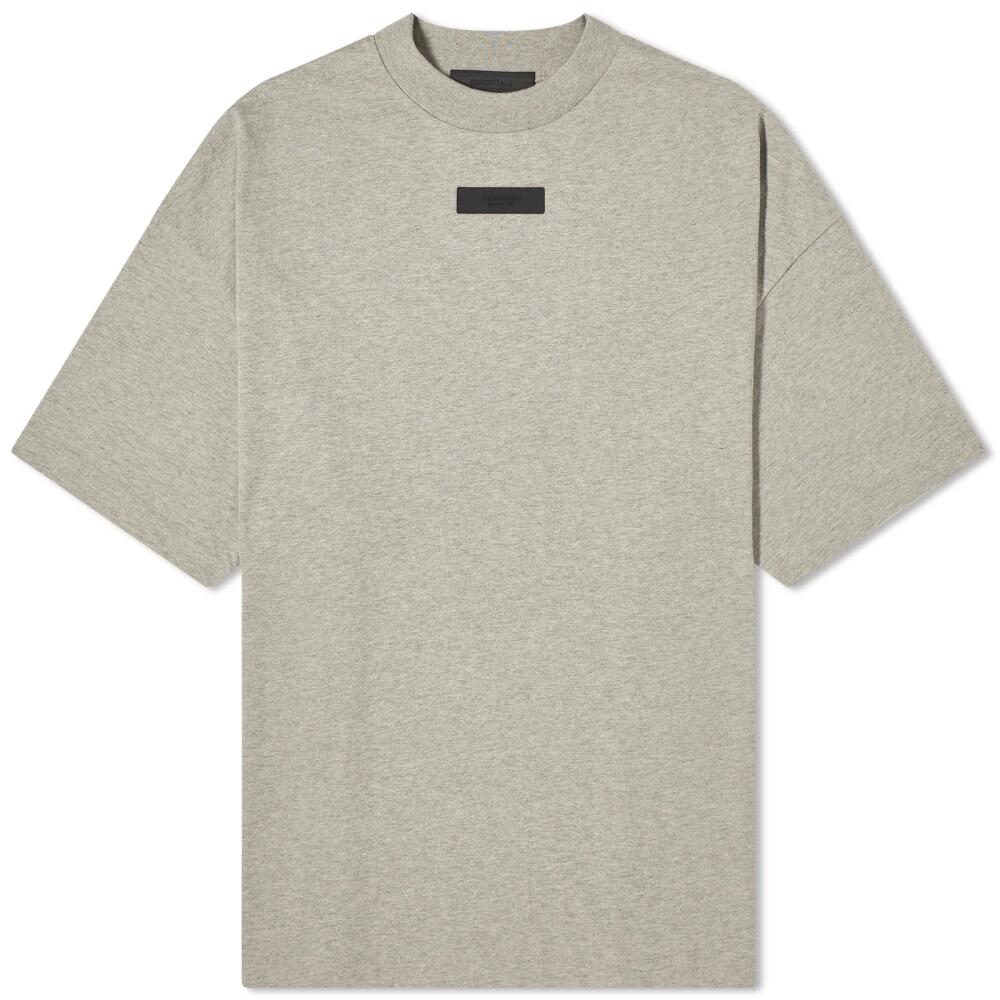 Fear of God ESSENTIALS Men's Spring Tab Crew Neck T-Shirt in Dark Heather Oatmeal Cover