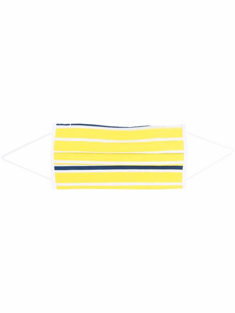 Fedeli stripe-print face mask - Yellow Cover