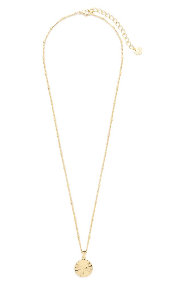 Brook and York Celeste Sunburst Pendant Necklace in Gold Cover