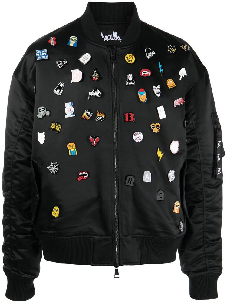 Haculla decorative pin-detail bomber jacket - Black Cover