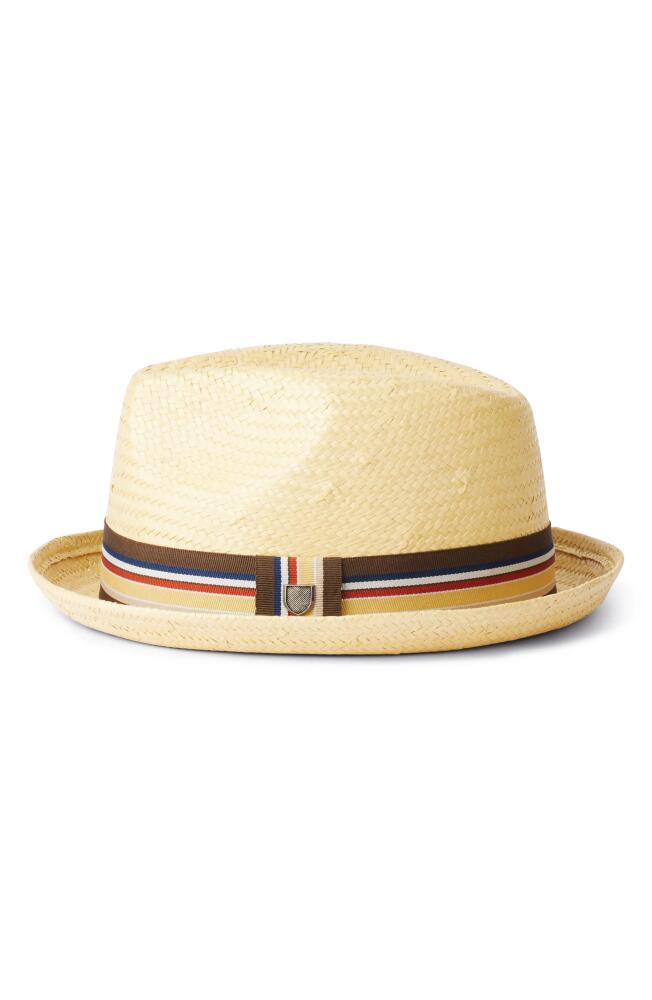 Brixton Castor Straw Fedora in Tan Cover