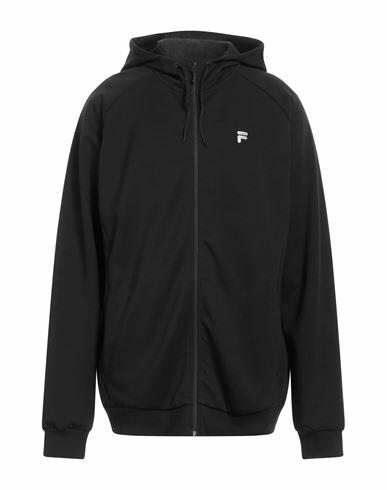 Fila Man Sweatshirt Black Cotton, Polyester Cover