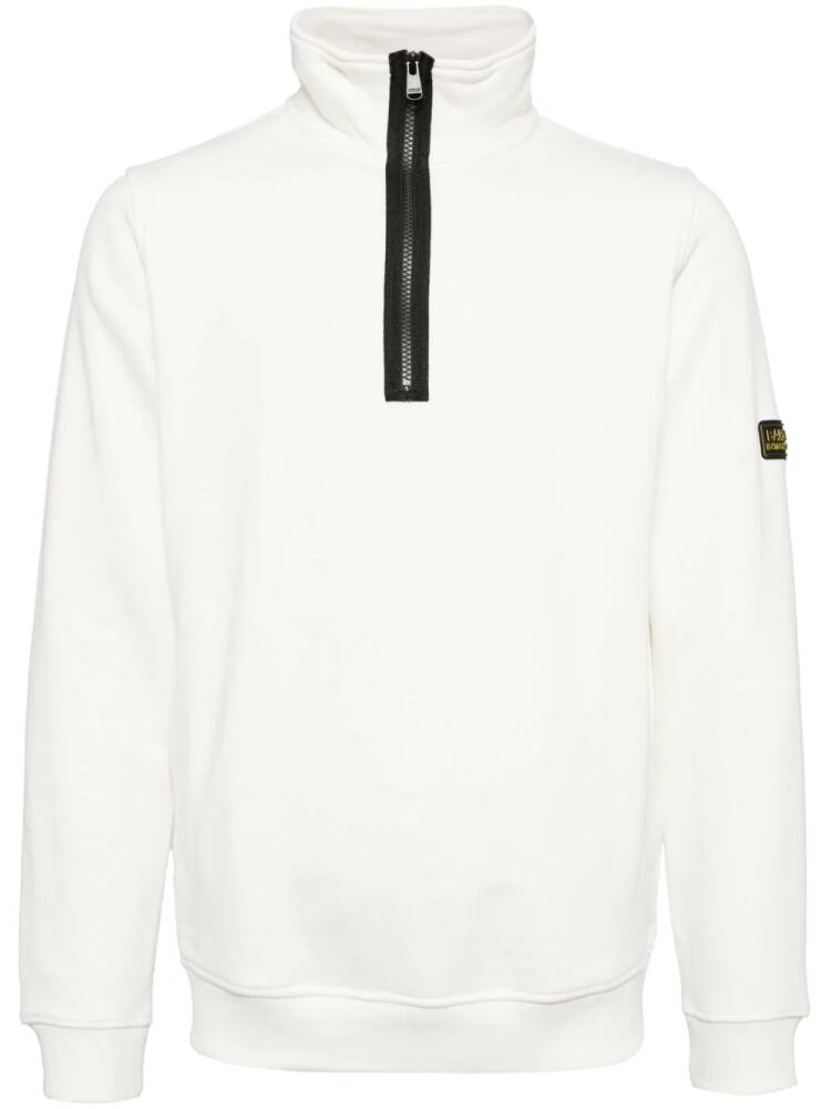 Barbour outline half-zip sweatshirt - White Cover