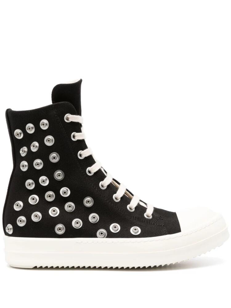 Rick Owens DRKSHDW Luxor eyelet-detailed high-top sneakers - Black Cover