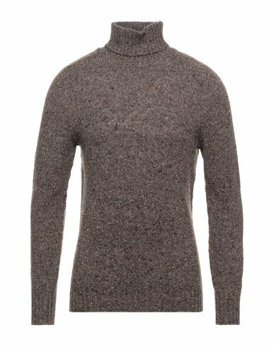 Drumohr Man Turtleneck Dark brown Virgin Wool, Cashmere, Polyamide Cover